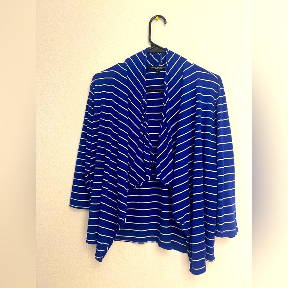 Green Envelope women’s blue and white cardigan